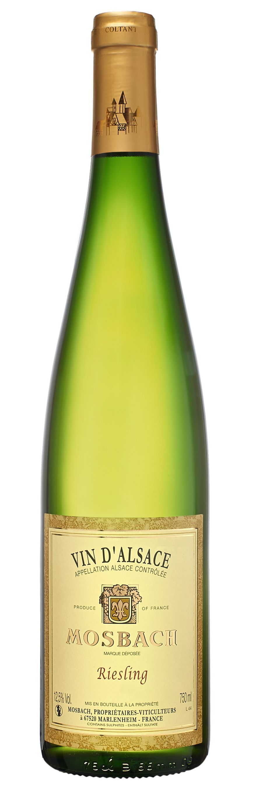 GFA MOSBACH (MARLENHEIM) Riesling Mosbach, White, 2020, Alsace ou Vin d'Alsace. Bottle image