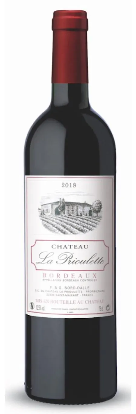 CHATEAU LA PRIOULETTE, Red, 2019, Bordeaux. Bottle image