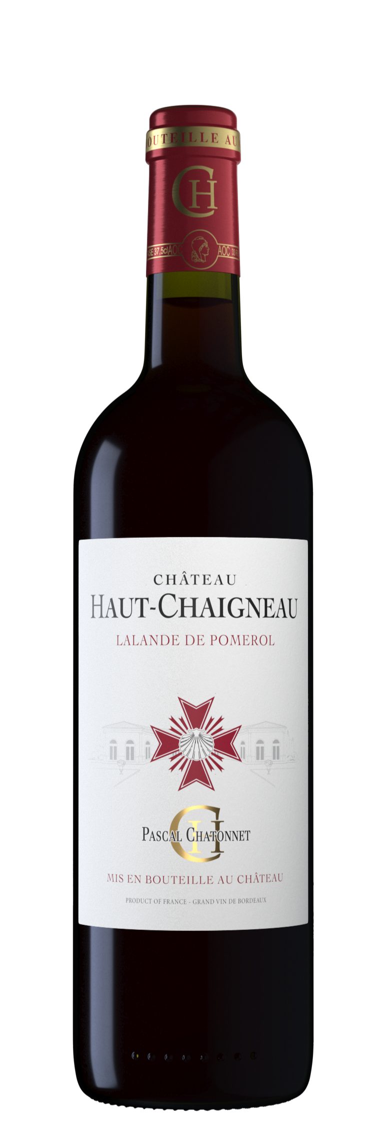 Scev Vignobles Chatonnet Château Haut-Chaigneau, Rosso, 2016, Lalande-de-Pomerol. Bottle image