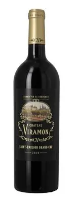 Château Viramon, Rouge, 2016, Saint-Emilion grand cru. Image de la bouteille