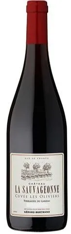 Gérard Bertrand Chateau La Sauvageonne, Cuvée Les Oliviers, Rosso, 2020, Terrasses du Larzac. Immagine della bottiglia