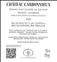 Scea A. Perrin et fils CHATEAU CARBONNIEUX, Grand Cru Classé de Graves, Blanco, 2021, Pessac-Léognan. Contraetiqueta