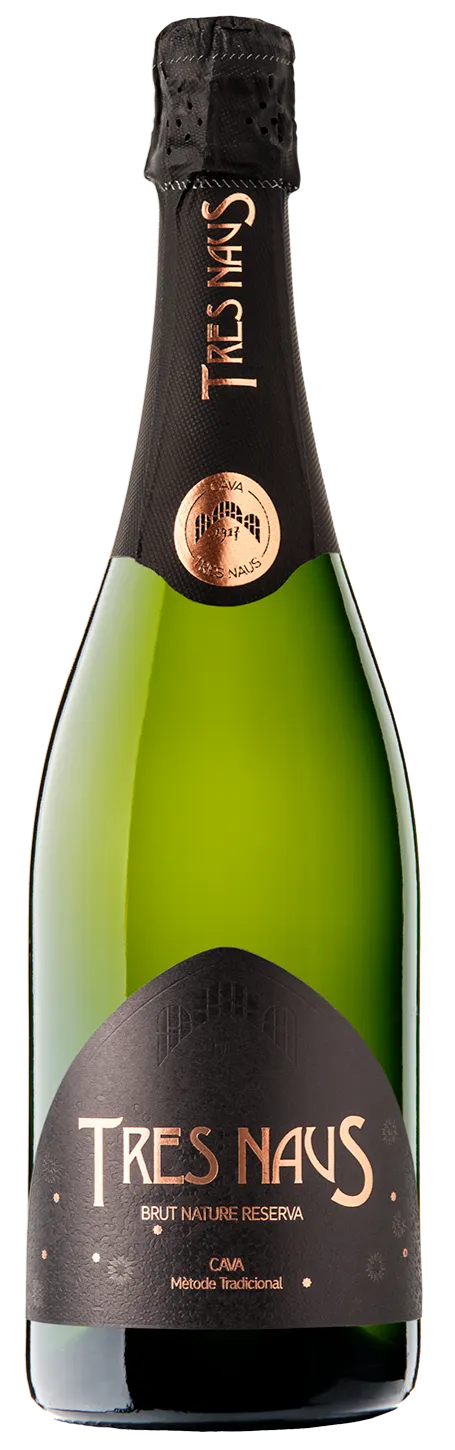 Domenio Wines by Cellers Domenys LES TRES NAUS, Reserva, Blanco, NV, Cava. Imagen de botella