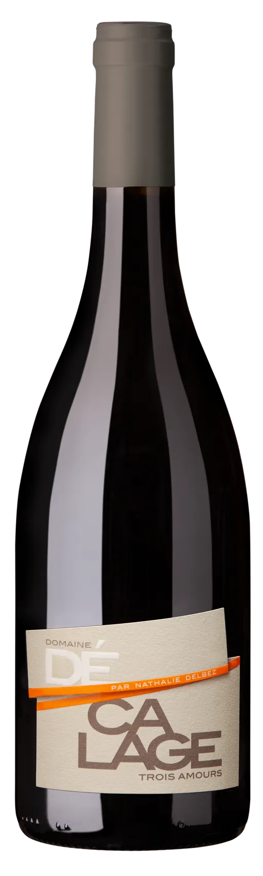 Domaine Décalage, Trois Amours, Rot, 2022, Languedoc La Méjanelle. Flaschenabbildung