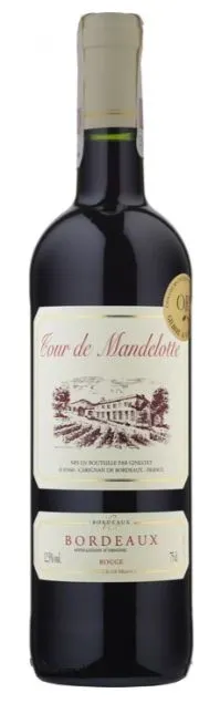 MAISON GINESTET SA (CARIGNAN-DE-BORDEAUX) TOUR DE MANDELOTTE, Red, 2015, Bordeaux. Bottle image