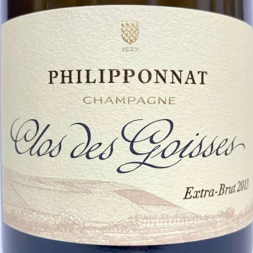 CHAMPAGNE PHILIPPONNAT Clos des Goisses, White, 2013, Champagne. Front label