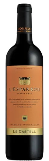 CHATEAU DE L'ESPARROU Le Castell, Red, 2012, Côtes du Roussillon. Bottle image