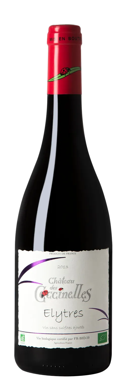 CHATEAU DES COCCINELLES (DOMAZAN) Elytres, Tinto, 2020, Côtes du Rhône. Imagen de botella
