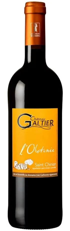 Château Galtier L'Obstinée, Tinto, 2016, Saint-Chinian. Imagen de botella