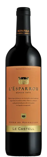 CHATEAU DE L'ESPARROU Le Castell, Red, 2015, Côtes du Roussillon. Bottle image