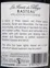 CAVE COOP AGRICOLE VIGNERONS DE RASTEAU Les Hauts du Village, Red, 2012, Rasteau. Back label