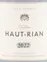 MICHEL DIETRICH EARL (RIONS) Chateau Haut Rian, Rosé, 2022, Bordeaux. Étiquette