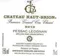 CHATEAU HAUT-BRION (PESSAC) Château Haut-Brion, Premier Grand Cru Classé, Tinto, 2019, Pessac-Léognan. Contraetiqueta