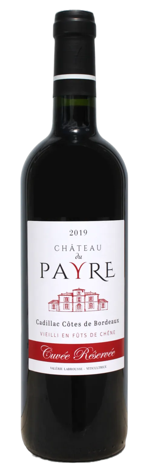 Vignobles Arnaud & Marcuzzi Château du Payre, Cuvée Réservée, Rot, 2019, Côtes de Bordeaux Cadillac. Flaschenabbildung